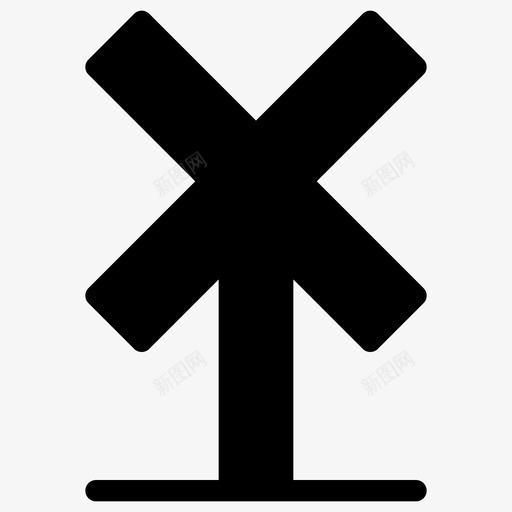十字标志道路交通图标svg_新图网 https://ixintu.com 交通 十字标志 火车 火车站 道路 铁路道口标志