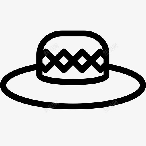 草帽海滩服时尚图标svg_新图网 https://ixintu.com 保护 夏季系列图标 太阳帽 时尚 海滩服 草帽