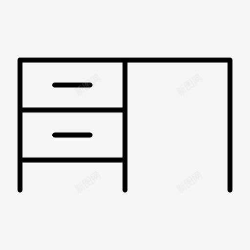 书桌组织者桌子图标svg_新图网 https://ixintu.com 书桌 办公室精简版 工作区 桌子 组织者