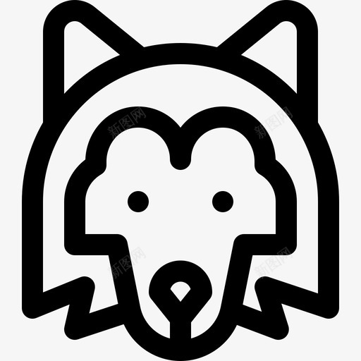 狼野生动物4直系图标svg_新图网 https://ixintu.com 狼 直系 野生动物4