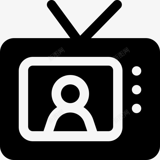 电视新闻杂志3填充图标svg_新图网 https://ixintu.com 填充 新闻杂志3 电视