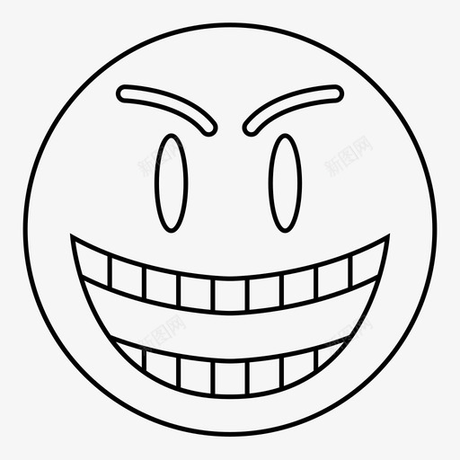 生气的脸表情笑脸图标svg_新图网 https://ixintu.com 牙齿 生气的脸 笑脸 表情