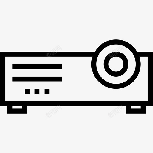 投影仪网络与通信2线性图标svg_新图网 https://ixintu.com 投影仪 线性 网络与通信2