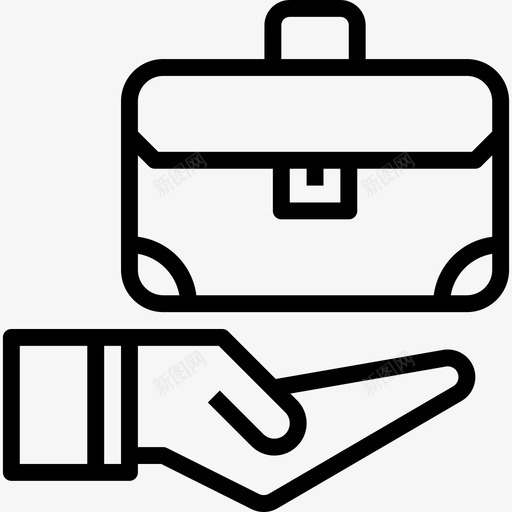 公文包学习18线性图标svg_新图网 https://ixintu.com 公文包 学习18 线性