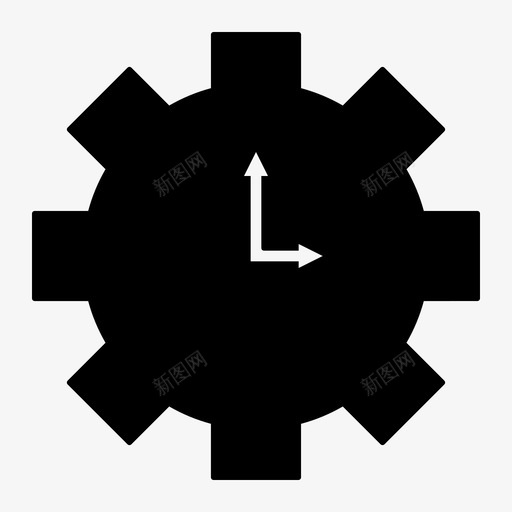 工作时间控制管理管理图标svg_新图网 https://ixintu.com 工作时间 控制管理 用户界面图示符 管理 设置