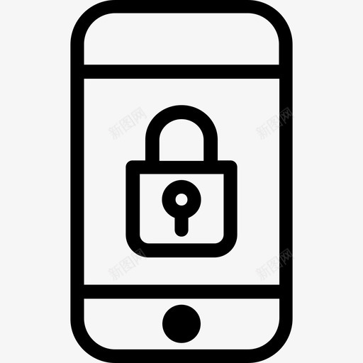 锁定安全46线性图标svg_新图网 https://ixintu.com 安全46 线性 锁定