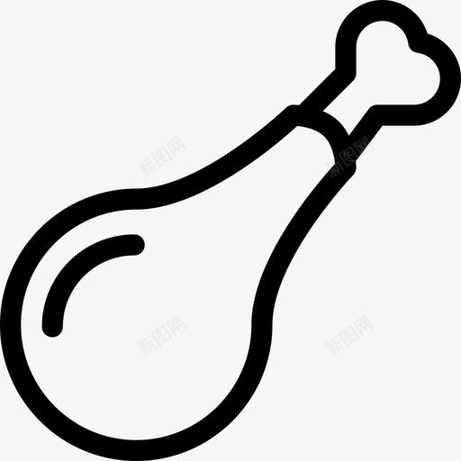 鸡腿烧烤2直系图标svg_新图网 https://ixintu.com 烧烤2 直系 鸡腿