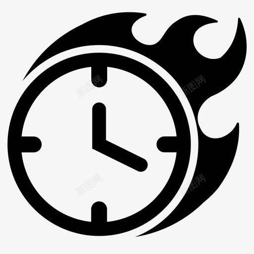 截止日期时钟效率图标svg_新图网 https://ixintu.com 估计 截止日期 搜索引擎优化和商业图标集1 效率 时钟 时间