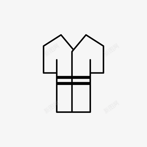 和服日语线条图标svg_新图网 https://ixintu.com 传统 和服 日语 符号 线条