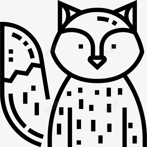 狐狸冬季自然4直系图标svg_新图网 https://ixintu.com 冬季自然4 狐狸 直系