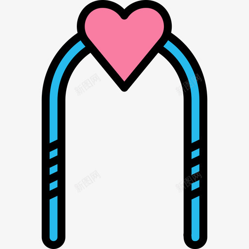 结婚拱门假日27线性颜色图标svg_新图网 https://ixintu.com 假日27 线性颜色 结婚拱门