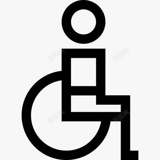 轮椅购物中心11直线型图标svg_新图网 https://ixintu.com 直线型 购物中心11 轮椅