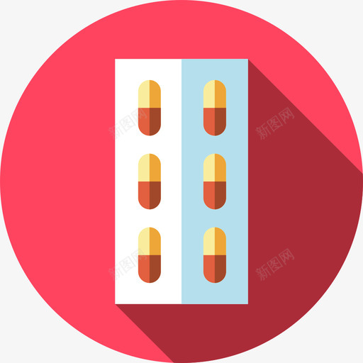 药丸药物7平的图标svg_新图网 https://ixintu.com 平的 药丸 药物7