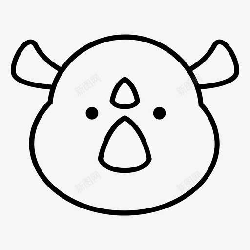 犀牛动物河豚图标svg_新图网 https://ixintu.com 动物 河豚 犀牛 狩猎