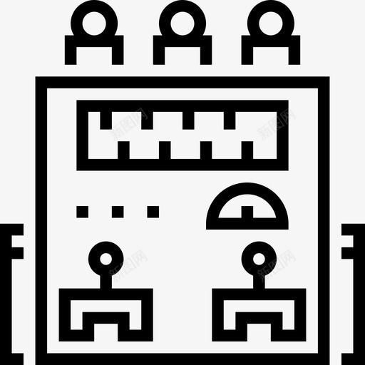 机器工厂要素2线性图标svg_新图网 https://ixintu.com 工厂要素2 机器 线性