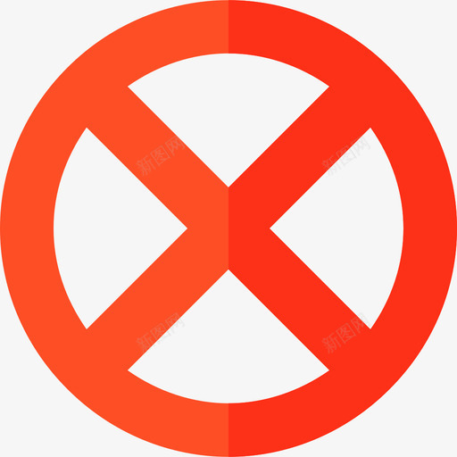 禁止停车信号灯和禁令3平坦图标svg_新图网 https://ixintu.com 信号灯和禁令3 平坦 禁止停车