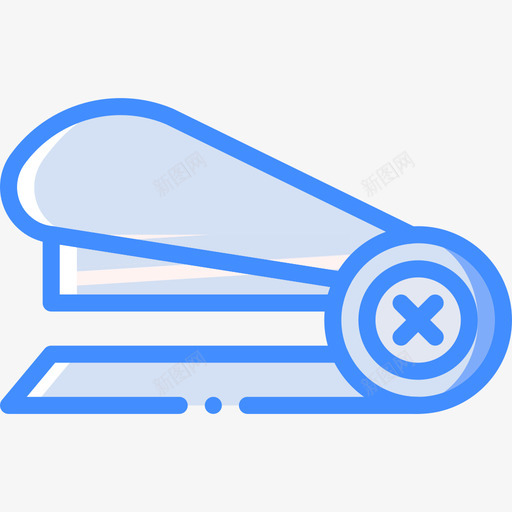 订书机办公室51蓝色图标svg_新图网 https://ixintu.com 办公室51 蓝色 订书机