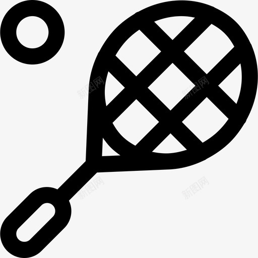 网球运动19直线型图标svg_新图网 https://ixintu.com 直线型 网球 运动19