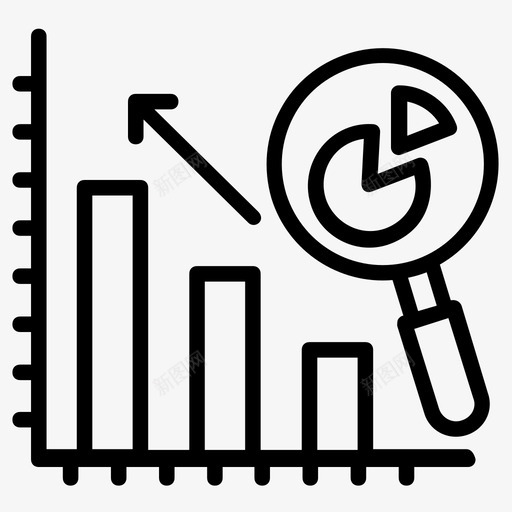 市场调研数据洞察数据可视化图标svg_新图网 https://ixintu.com 市场分析 市场调研 数据可视化 数据洞察 数据科学线向量图标 预测分析