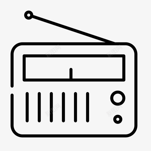 收音机电子音乐图标svg_新图网 https://ixintu.com 复古 技术 收音机 电子 界面图标1gapthin 音乐