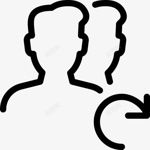刷新用户箭头重做图标svg_新图网 https://ixintu.com 刷新用户 更新 用户操作行图标 箭头 重做