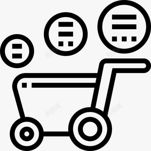购物车营销策略线性图标svg_新图网 https://ixintu.com 线性 营销策略 购物车