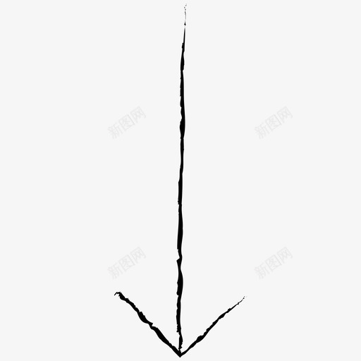 下箭头下指针手绘下箭头图标svg_新图网 https://ixintu.com 下指针 下箭头 手绘下箭头 手绘箭头