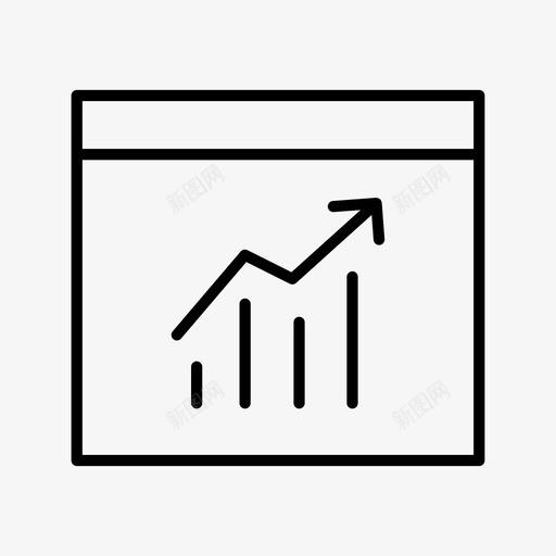 图表分析数据图标svg_新图网 https://ixintu.com 分析 图表 增加 增长 数据 简单线图标 股票价值