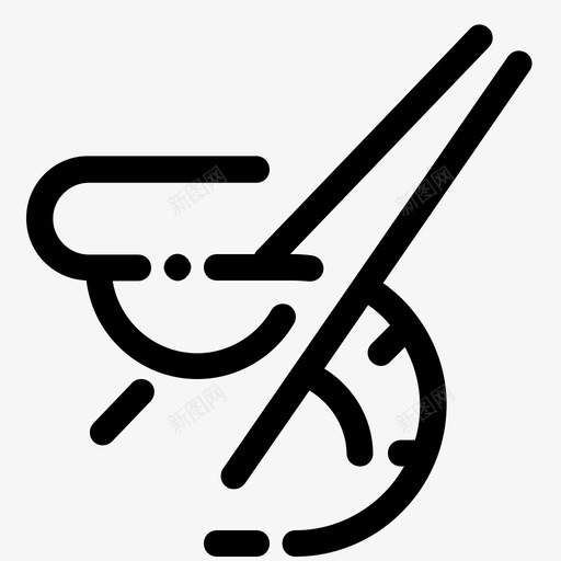 虾筷子异国风味图标svg_新图网 https://ixintu.com 健康 异国风味 海鲜 筷子 虾 食品