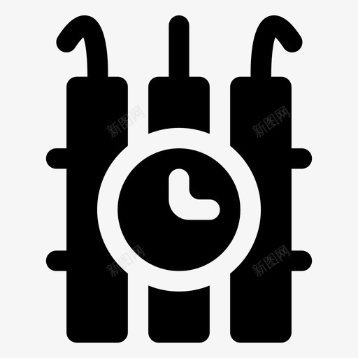 定时炸弹炸弹动力炸弹图标svg_新图网 https://ixintu.com 动力炸弹 定时炸弹 炸弹 煤矿雕文图标 爆炸时间 爆炸炸弹 采矿炸弹