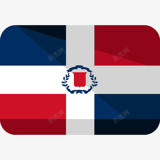 多米尼加共和国国旗5平坦图标svg_新图网 https://ixintu.com 国旗5 多米尼加共和国 平坦