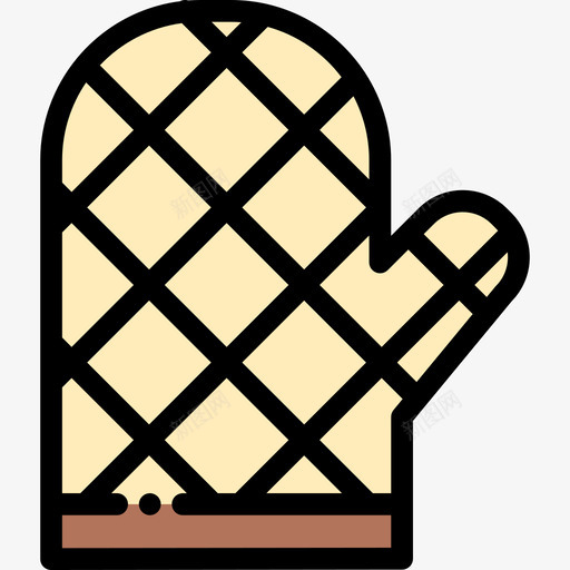 烤箱手套面包房12线性颜色图标svg_新图网 https://ixintu.com 烤箱手套 线性颜色 面包房12