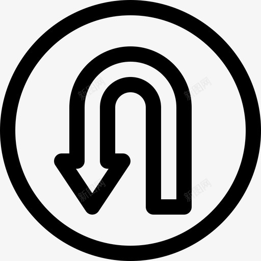转弯信号灯和禁止直线图标svg_新图网 https://ixintu.com 信号灯和禁止 直线 转弯