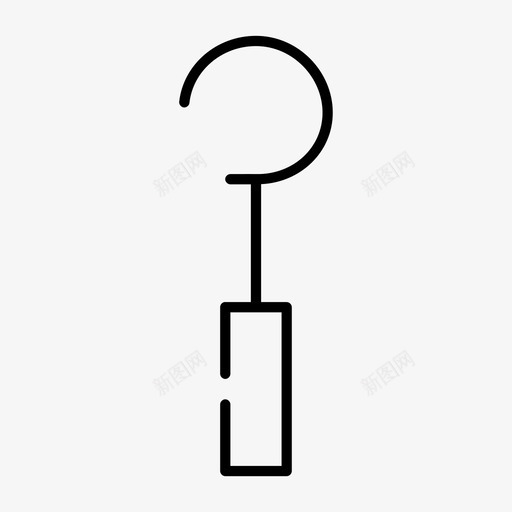 钩子渔具鱼图标svg_新图网 https://ixintu.com 工具间隙薄 河 海 渔具 钩子 鱼