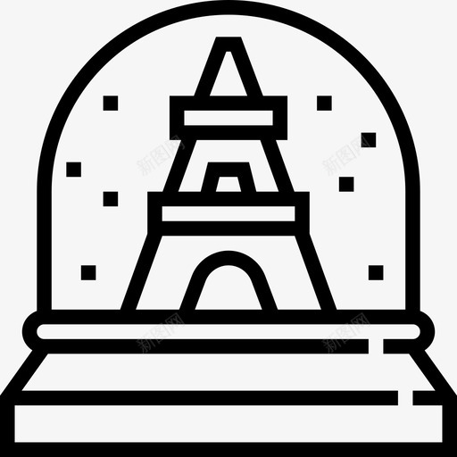 雪球法国2直线型图标svg_新图网 https://ixintu.com 法国2 直线型 雪球