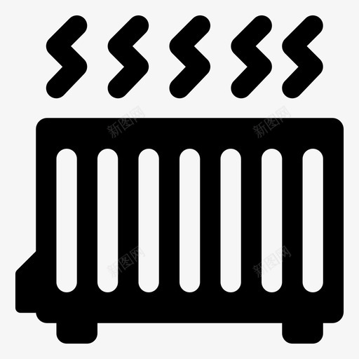 暖气片中央暖气室内暖气图标svg_新图网 https://ixintu.com 中央暖气 中央暖气片 室内暖气 家用暖气片 暖气片 通风和冷却字形图标