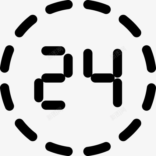 24小时时间27已满图标svg_新图网 https://ixintu.com 24小时 已满 时间27