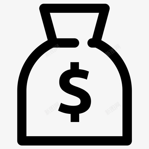 财务费用投资图标svg_新图网 https://ixintu.com 企业管理2 利润 投资 财务 贷款 费用 钱袋