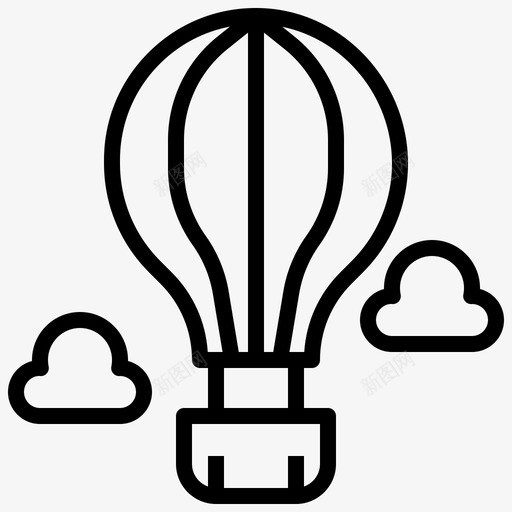 气球生日和派对飞行图标svg_新图网 https://ixintu.com 交通工具 婚礼 气球 热气球 生日和派对 礼物 飞行