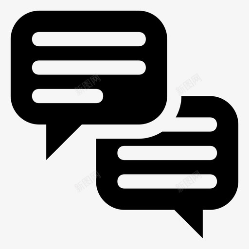 项目聊天协作对话图标svg_新图网 https://ixintu.com 协作 即时消息 在线聊天 对话 打印房子字形图标 群聊 项目聊天