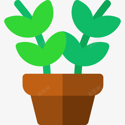 Zamioculcas室内植物4平坦图标svg_新图网 https://ixintu.com Zamioculcas 室内植物4 平坦