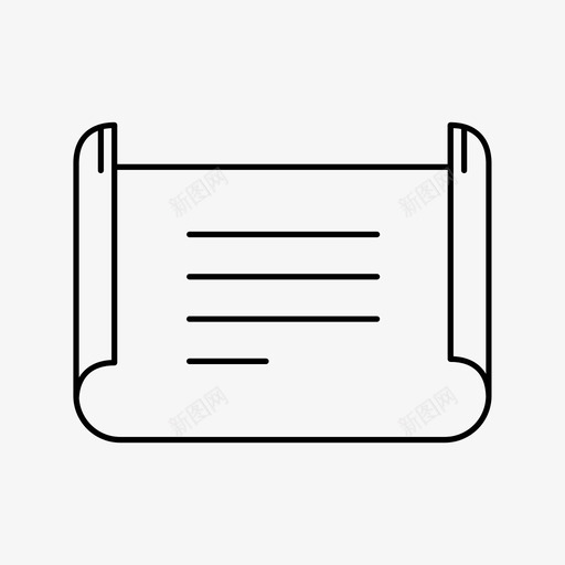 纸张文件信件图标svg_新图网 https://ixintu.com 信件 文件 纸张 行 页