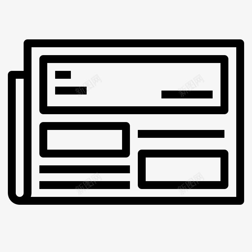 报纸通讯杂志图标svg_新图网 https://ixintu.com 报纸 新闻报道 杂志 通讯