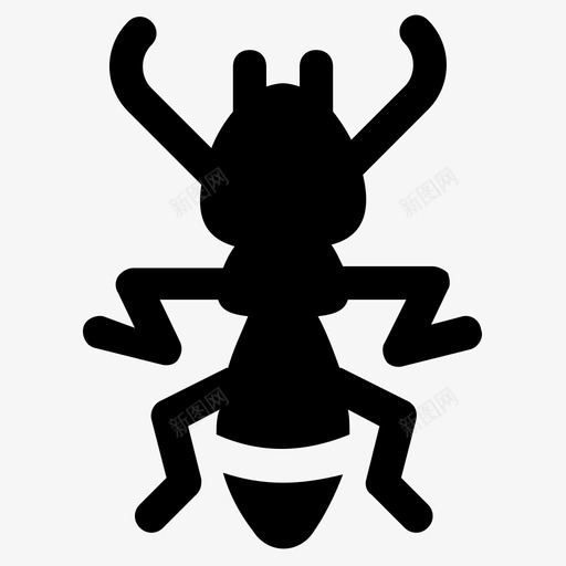 白蚁蚂蚁桃金娘图标svg_新图网 https://ixintu.com 害虫 害虫控制雕文图标 昆虫 桃金娘 白蚁 蚂蚁