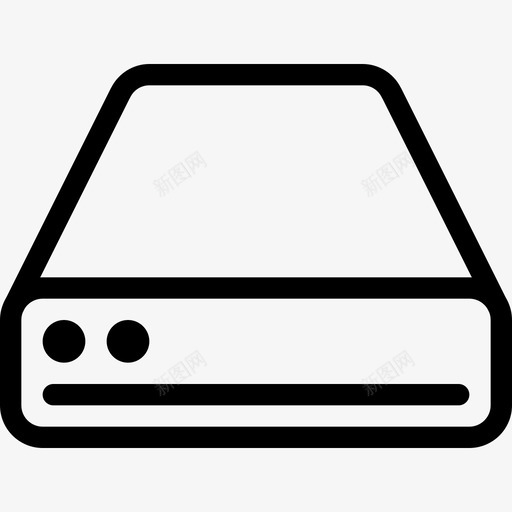 光驱设备硬盘图标svg_新图网 https://ixintu.com 光盘 光驱 基本线图标 外设 硬件 硬盘 设备
