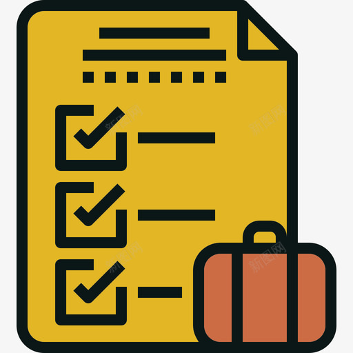 检查表旅游运输线颜色图标svg_新图网 https://ixintu.com 旅游运输 检查表 线颜色