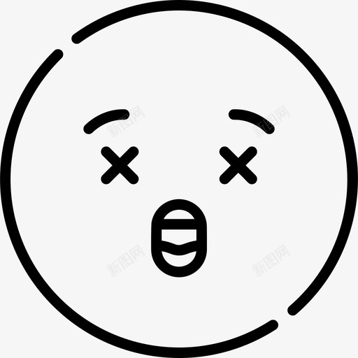 头晕whatsapp笑脸3线性图标svg_新图网 https://ixintu.com whatsapp笑脸3 头晕 线性