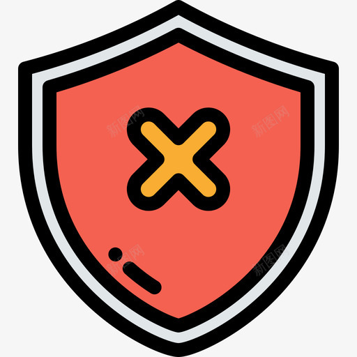 屏蔽数据保护线性颜色图标svg_新图网 https://ixintu.com 屏蔽 数据保护 线性颜色