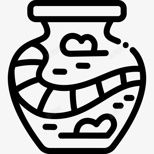 花瓶瓷器9直纹图标svg_新图网 https://ixintu.com 瓷器9 直纹 花瓶
