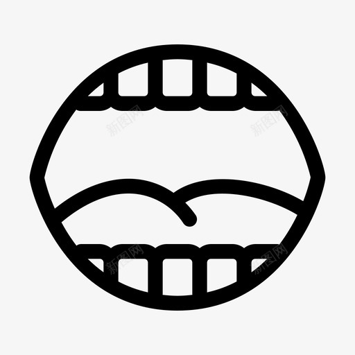 嘴唇笑图标svg_新图网 https://ixintu.com 2018年9月20日 唇 嘴 牙 笑 舌